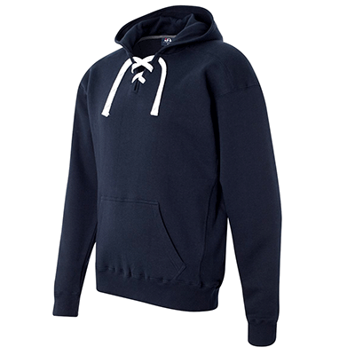 Fraternity & Sorority J. America Navy Lace-Up Letter Hoodie