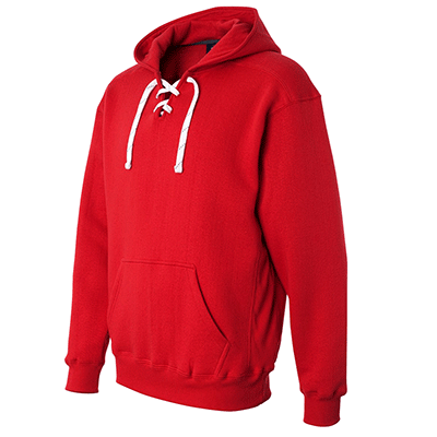 Fraternity & Sorority J. America Red Lace-Up Letter Hoodie