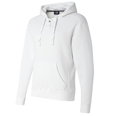 Fraternity & Sorority J. America White Lace-Up Letter Hoodie