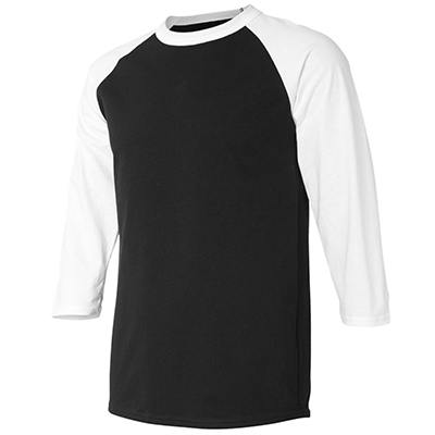Fraternity & Sorority American Apparel Black/White 3/4 Sleeve Raglan Shirt