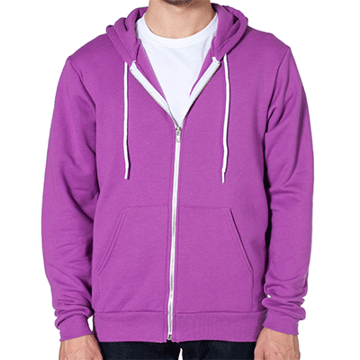 Fraternity & Sorority American Apparel Dark Orchid Full-Zip Hooded Sweatshirt