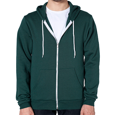 Fraternity & Sorority American Apparel Forest Full-Zip Hooded Sweatshirt