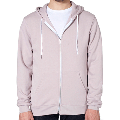 Fraternity & Sorority American Apparel Mauve Full-Zip Hooded Sweatshirt
