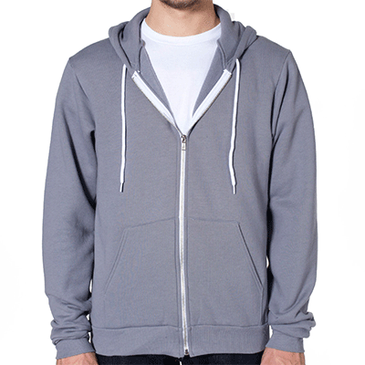Fraternity & Sorority American Apparel Slate Full-Zip Hooded Sweatshirt