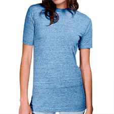 Fraternity & Sorority American Apparel Athletic Blue Tri-Blend Crewneck Track T-Shirt