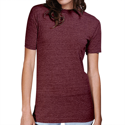 Fraternity & Sorority American Apparel Tri Cranberry Tri-Blend Crewneck Track T-Shirt