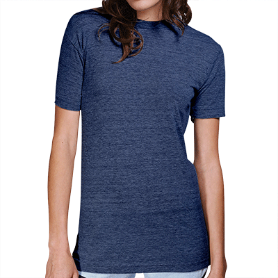 Fraternity & Sorority American Apparel Tri Indigo Tri-Blend Crewneck Track T-Shirt