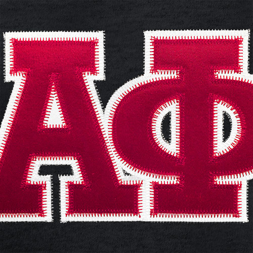 Varsity Greek letters connected border